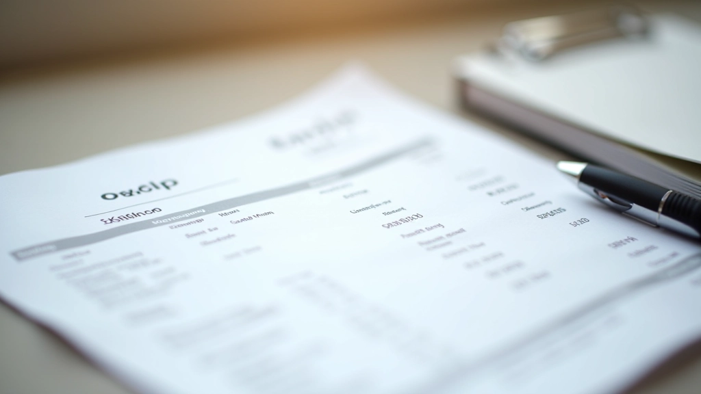 Výplatní lístek s detailem čistého příjmu a srážkami na stole s tužkou a poznámkami